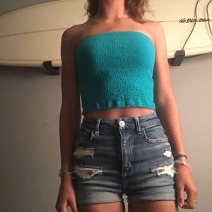 AE cropped tube top